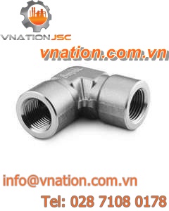 threaded fitting / female-female / elbow / stainless steel