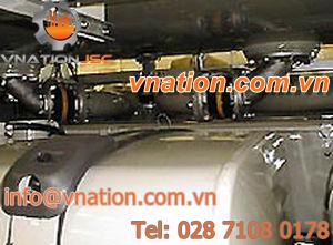 axial pipe expansion joint / rubber / for petroleum products