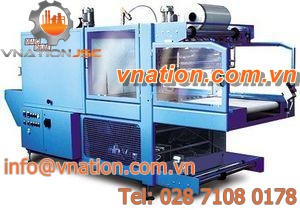 automatic shrink wrapping machine / with shrink tunnel / for industrial laundries