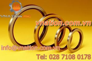 circular seal / shaft / fluoroelastomer / stainless steel