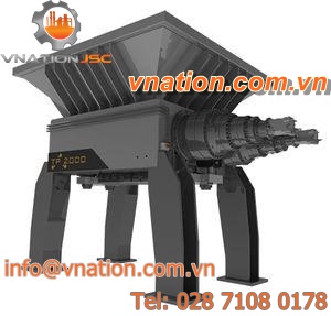 primary shredder / double-shaft / industrial waste