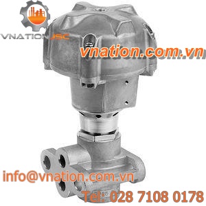 disc valve / for steam / stainless steel / normally open