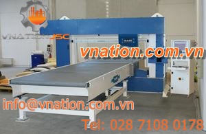 plastic cutting machine / for foam panels / band-knife / compact