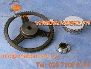 straight-toothed sprocket wheel / hub / for industrial applications