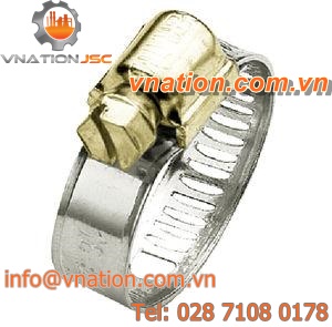 perforated band hose clamp / worm-drive / galvanized steel