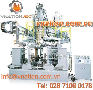 hollow plastic part blow molding machine / multilayer / with accumulator head