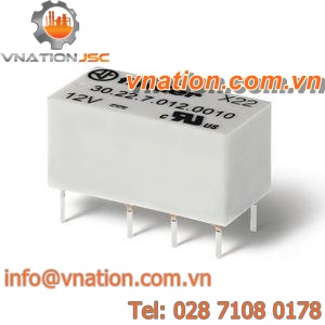 2NO/NC electromechanical relay / miniature / for printed circuit boards