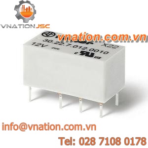 power electromechanical relay / low-profile / for printed circuit boards