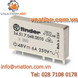 low-profile electromechanical relay / for printed circuit boards / miniature