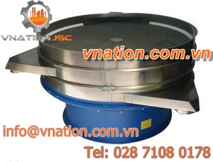 circular vibrating screener / for liquids / stainless steel