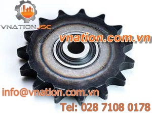 idler sprocket wheel / straight-toothed / steel