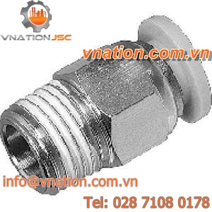 threaded fitting / straight / metal
