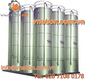 welded silo / with vibrating bottom / with mixer / weighing