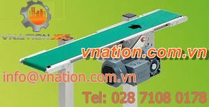 belt conveyor / for the food industry / central drive / horizontal