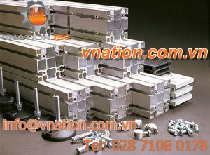 aluminum profile / for shelving / protection / for machine frames and housings