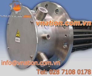 immersion heater / for liquids / flange-mounted / electric