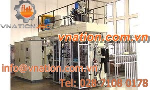 container blow molding machine / with accumulator head / for the packaging industry