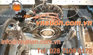 hollow plastic part blow molding machine / with accumulator head