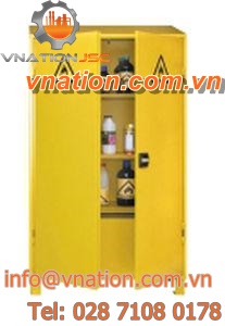 security cabinet / floor-mounted / hinged door / metal
