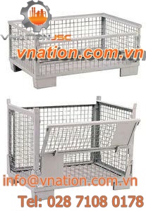 metal pallet box / storage / stacking / wire mesh