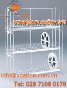 wire mesh shelf / flow / stackable storage