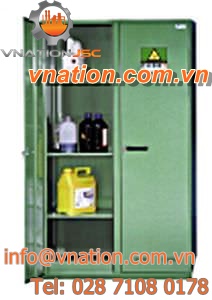 floor-mounted cabinet / hinged door / metal / chemical products