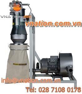 rotary vane vacuum pump / lubricated / single-stage / for plastic pellet transportation