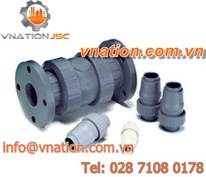 ball check valve / flange / threaded / PVC
