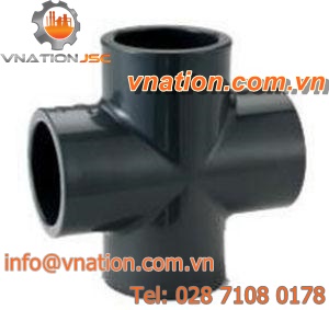 push-fit fitting / cross / PVC