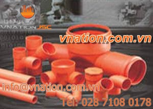 grooved fitting / straight / PVC