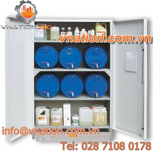 security cabinet / storage / free-standing / shelf