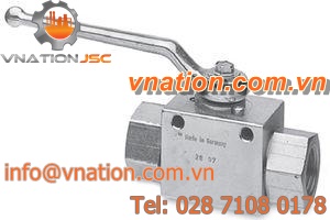 ball valve / lever / 2-channel