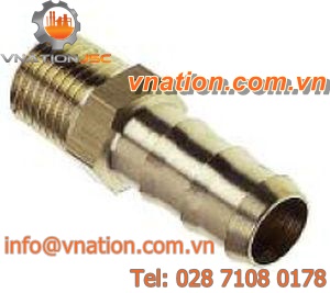 grooved fitting / straight / brass / for pipes