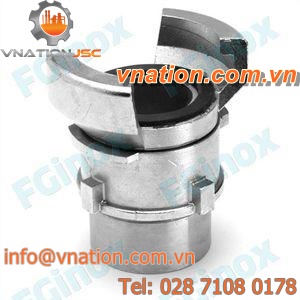 quick-locking fitting / weld / symmetrical / stainless steel