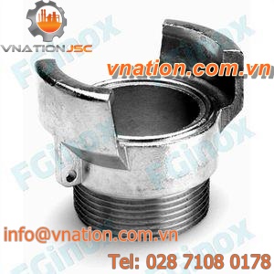 threaded fitting / male / symmetrical / stainless steel