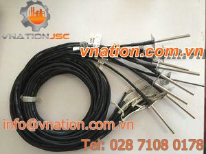 NTC temperature sensor / with thermocouple output / IP67 / flange