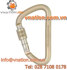 locking carabiner / anchor / steel / carbon steel