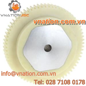 spur gear / straight-toothed / plastic / hub