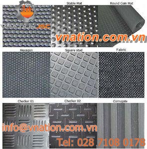 anti-slip mat / rubber / ribbed