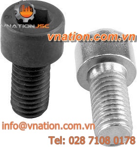hex socket screw / cylindrical head / stainless steel / steel