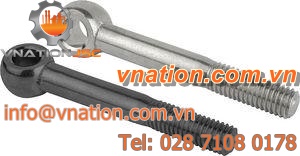 threaded bolt / with eye / stainless steel / steel