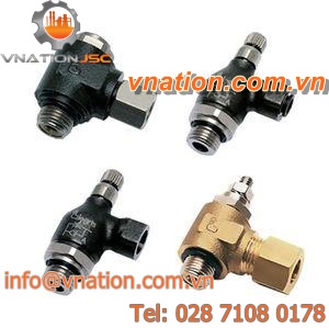 threaded fitting / elbow / metal / flow regulator