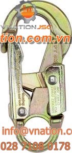 carabiner / double-action safety / steel / asymmetrical