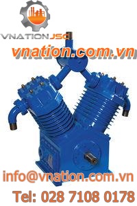rotary piston vacuum pump / lubricated / two-stage / industrial