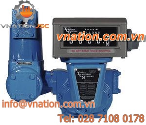 rotary piston flow meter / for liquids / insertion