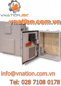 data cabinet / wall-mounted / hinged door / metal