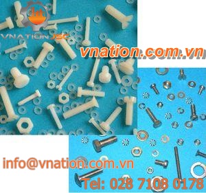 screw with hexagonal head / stainless steel / polyamide