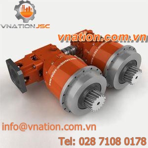 helical-toothed sprocket wheel / zero-backlash / double / rotary table