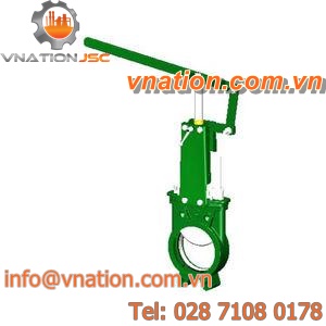 knife gate valve / lever / for water / cast iron