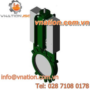 knife gate valve / electrically-actuated / for water / stainless steel